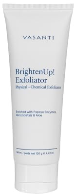 Vasanti Brighten Up! Enzymatic Face Rejuvenator – Brightens, Exfoliates & Cleanses for Soft, Smooth & Radiant Skin – Enriched with Papaya, Professional Microcrystals & Aloe (Full Size)