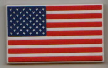 None USA Country Flag Soft PVC Fridge Magnet