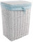 DVier Wäschekorb, Weide weiß blau 40x30 H.54 23WRt-b