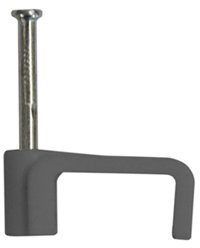 Electrovision 14mm Flat Cable Clips (Pack of 100) Grey