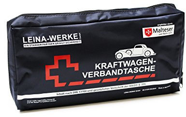 Leina-Werke 11105 KFZ-Verbandtasche Elegance, Blau/Weiß/Rot