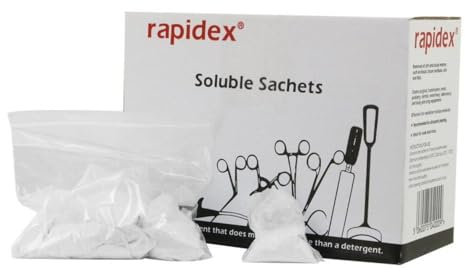 RapidEx 10 x 28g Sachets Detergent Powder For Ultrasonic Cleaning, For Surgeries, Labs, Tattooists, Dental, Podiatry