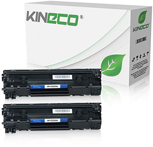Kineco 2 Toner kompatibel mit HP CE285A CE285X Laserjet Pro P1100, Laserjet Pro P1102w ePrint, Laserjet Pro M1132 All-in-One - 85A - Schwarz je 2.100 Seiten