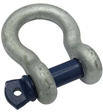 Bow Shackle with Screw Pin 9.5 Ton (Lifting Towing Galvanised Steel 9500KG)
