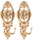 Cutefly 2 Vintage-Silber Oval Raffhalter Vorhang Aufhänger Zugband Wandhaken Halter, Gold
