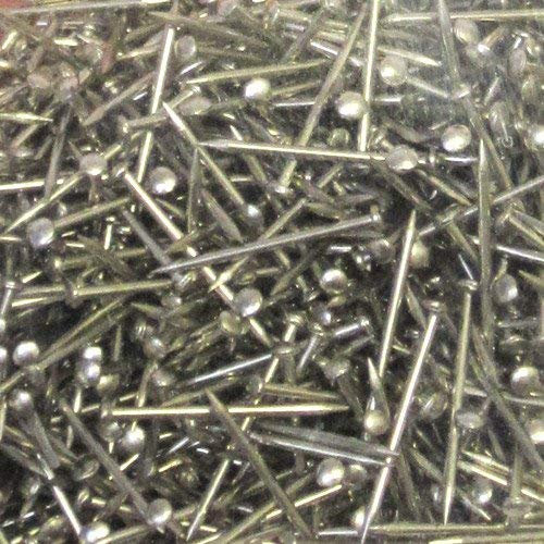 bastelkoerble® Pailletten - Stecknadeln 10 mm - 50gr. siberfarben basteln