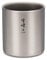 Snow Peak Taza apilable de titanio de doble pared H300, gris, taza aislada ligera para el hogar, camping y al aire libre