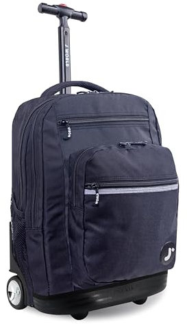 J World New York Sundance Rolling Backpack Rucksack, 20 cm, 38.34 liters, Mehrfarbig (Black)