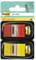 Post-it Index Flags, Medium, Red and Yellow, 2 Dispensers 25.4 mm x 43.2 mm, 100 Flags - To Mark, Highlight or Colour Code Important Information