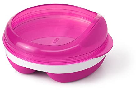 Oxo Tot Schüssel zum Füttern, innen geteilt, Himbeerrosa