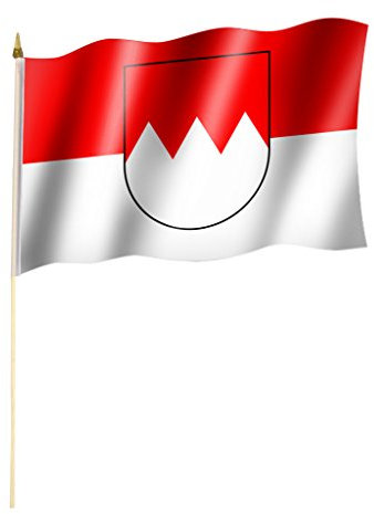 Stockflagge/Stockfahne FRANKEN Flagge/Fahne ca. 30 x 45 cm mit ca. 60cm Stab/Stock
