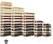 Cantinetta / scaffale per vino SIMPLEX modello 5, per 91 bottiglie, legno naturale - A 198 x L 72 x P 25 cm, In piedi da pavimento
