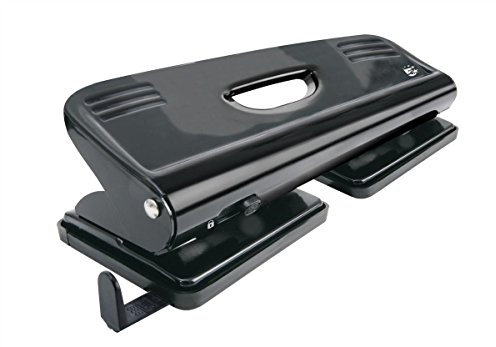 5 Star Office Punch 4-Hole Metal with Plastic Base Capacity 15x 80gsm Black