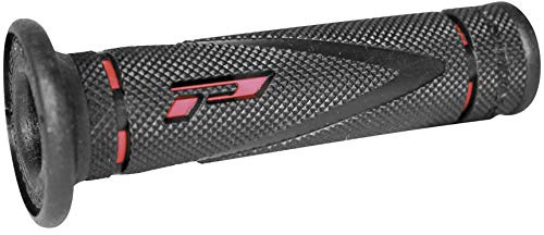 Progrip-Griffe, Artikel 838, gp racing, gelocht, 22/25 mm, rot/schwarz
