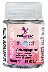 Artidee CREARTEC Seifenfarbenpigmente - in edler metallischer Optik - zum Herstellen von individuellen Seifenkreationen - 20ml - Made in Germany (Silber)
