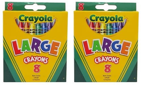 Crayola Large Crayons Tuck Box - 8 Count - 2 Packs