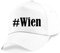 Reifen-Markt Base Cap Hashtag #Wien Größe Uni Farbe Weiss Druck Schwarz