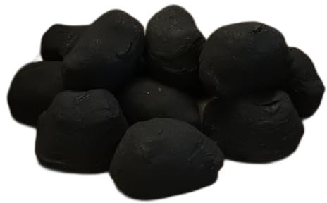 The Stove Wizard 30 Large Cast Ceramic Coals – Replacement Accessories for LPG Bio Ethanol Gas Fires Electric Fires – Realistic Black Coal Effect – UK-Made – 70mm x 50mm x 40mm