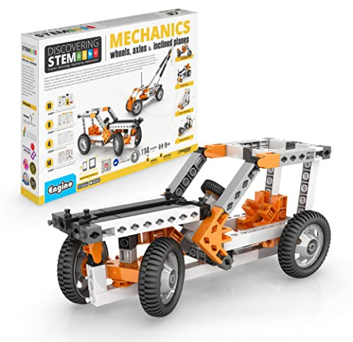 Engino Discovering Stem Mechanics Wheels, Axles and Inclined Planes Building Kit