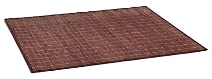 Relaxdays Badvorleger Bambus BxT: 100x80 cm Badeteppich aus Holz mit rutschhemmender Unterseite als praktischer Duschvorleger aus natürlichem Bambus, Stoff in verschiedenen Farben fürs Bad, braun