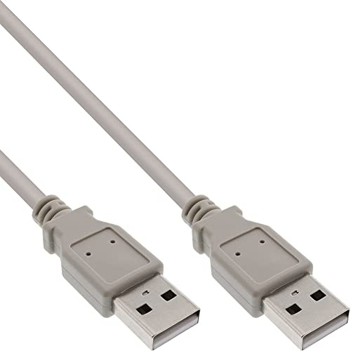 InLine 34330H USB 2.0 Kabel, A an A, beige, 3m