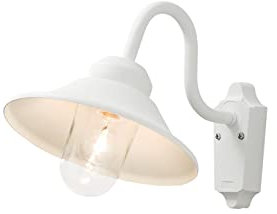 Konstsmide Vega 556-250 Wandleuchte B: 29,5cm T: 44cm H: 30cm / 1x60W / IP23 / lackiertes Aluminium / weiß