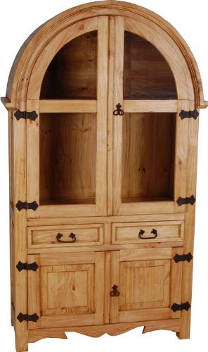 MiaMöbel Schrank Mexico Möbel 113x190x46 cm Landhausstil Massivholz Pinie Honig
