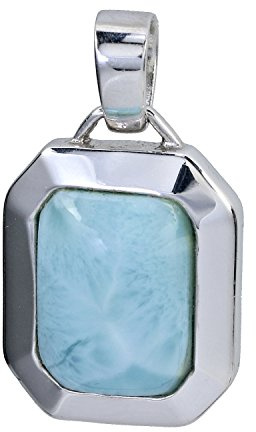 La Luna Design Damen Kettenanhänger Anhänger 925/- Sterlingsilber rhodiniert Larimar
