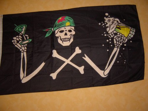 Fahnen Flaggen PIRAT MIT BIER 150 x 90 cm