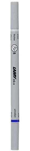 LAMY ink-x Tintenlöscher 898 Grau mit zwei Spitzen (eine Lösch- und eine Korrekturspitze) / löscht blaue Tinte - Löschspitze: B
