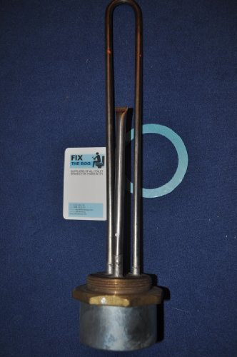 14 Immersion Heater TITANIUM (Severe Hard Water Areas) including 11 inch TITANIUM ThermoStat BEAB Approved 3KW 2 1/4 BSP Dual Safety RoHS EN 60335-2-73 Approved