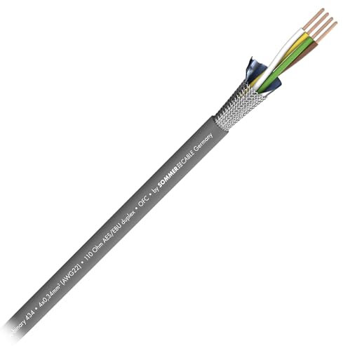 Sommer Cable DMX Binary 434 DMX512 OFC 4 x 0,34 mm² Digital 110ohm DMX AES/EBU Analog Kabel ab 1m+ Meterware - 540-0056 (1m, grau)