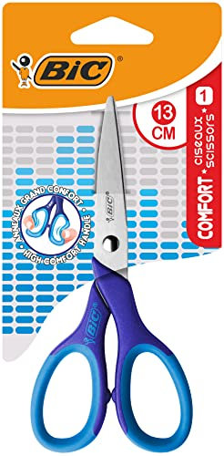 Bic Comfort 926278 Schere, 13 cm, Rosa Blau