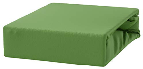 Best for Kids Spannbettlaken Spannbetttuch 100% Baumwolle Jersey in 22 Farben und 9 Größen (90x180, Grüner Apfel)