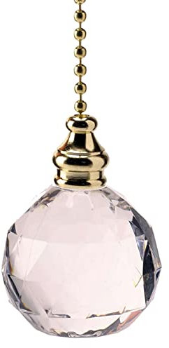 Crystal Ball Bathroom Light Pull with Brass/Gold Pull Chain/Pull Cord Replacement