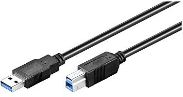 Mcab USB-Kabel (9-polig USB Typ A (M) - 9-polig USB Typ B (M), 3 m, USB 3,0) schwarz