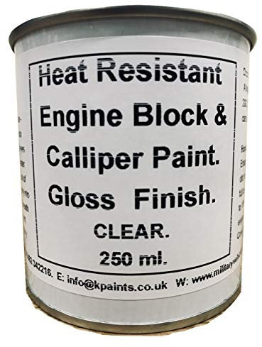 1 x 250ml Clear Engine Block Enamel Lacquer Petrol Oil Resistant Heat Paint Rocker