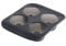 MASTRAD - Moule 4 Babas - 100% Silicone Premium - Anti-Adhésif - Maintien Parfait - Gris Fumé