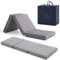 EROSS CONFORT ErossConfort Klappmatratze für Gäste, 90 x 195 cm, HD-Schaum + 2 cm viskoelastisch, Rollbett, faltbar, atmungsaktiv, Abnehmbarer Bezug, Höhe 12 cm, Grau