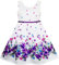 Sunny Fashion Vestito Bambina Elegante Principessa Fioritura Fiore in Vento 5 Anni