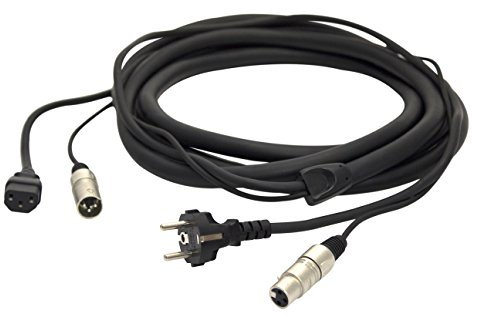 Proel PH080LU5 - Cavo professionale combinato per segnale audio e alimentazione di rete da 5mt, Nero