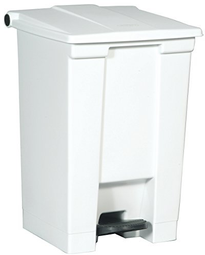 Rubbermaid Commercial Products Legacy® Tretmülleimer aus Kunststoff | Treteimer/Tretabfallbehälter | 45 l | für Arztpraxen/Krankenhäuser/Gesundheitseinrichtungen | Weiß | FG614400WHT