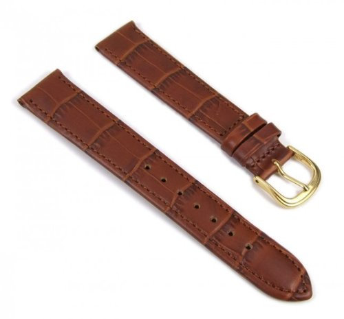 Uhrenarmband Leder Koko-Print braun 18mm 17633G