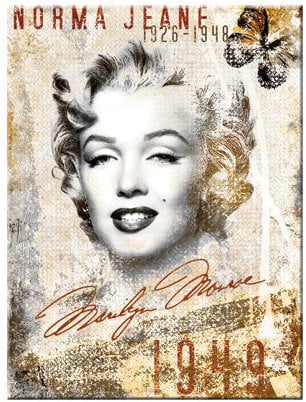 Nostalgic-Art 14207 Celebrities - Marilyn, Portrait-Collage, Magnet, 8 x 6 cm