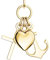 Herz Kreuz Anker Kette Gold 333 + inkl. GRATIS Luxusetui + Glaube Liebe Hoffnung Kette mit Herzchen Ankerkette Kreuzkette drei Anhänger Goldkette Gelbgold 333er Halskette FF390 GG33345