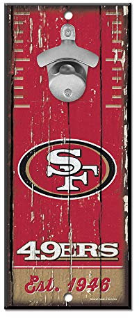 WinCraft San Francisco 49ers NFL Schild mit Flaschenöffner