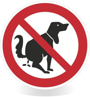 Betriebsausstattung24 Verbotsschild Hier kein Hundeklo Aufkleber