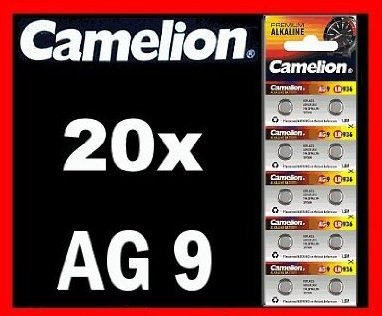 20 x AG9 LR45 KNOPFZELLEN 194 394 GP94A SR936W CAMELION