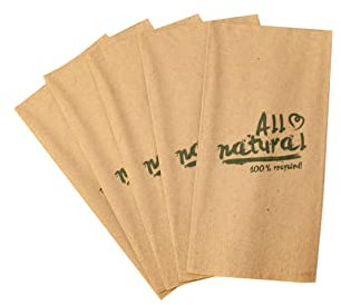 Unbekannt Servietten NATÜRLICH Zelltuch aus 100% Recycling, 2-lagig, 1/8 Falz, 33 x 33 cm (250 Stück)