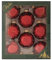 Krebs Glas Lauscha Rosenrot, Kugeln Uni 6,7 cm